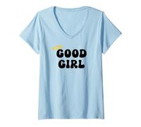 Mujer Tell Me Im a Good Girl Smutt A Good Girl'S Favorite Necklace Camiseta Cuello V