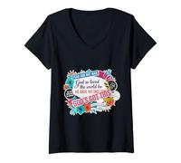 Mujer Teme a Dios, no al Hombre, Dios amó Tanto al Mundo La fe Cristiana Camiseta Cuello V