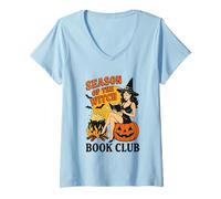 Mujer Temporada De La Bruja Book Club Vibes Camiseta Cuello V