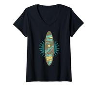 Mujer Temporada Verano Regreso A La Playa Surf Riding Camiseta Cuello V