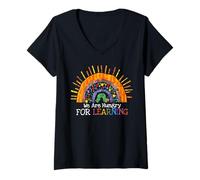 Mujer Tenemos Hambre de Aprender Camiseta Cuello V