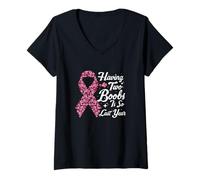 Mujer Tener Dos Tetas es Tan el año Pasado Mastectomía de cáncer de Mama Camiseta Cuello V