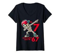 Mujer Tengo 7 años 7 cumpleaños 67 Fiesta como si Fuera 6 7 Niño Niños Camiseta Cuello V