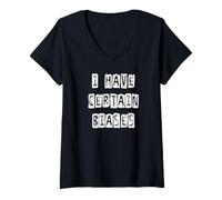 Mujer Tengo ciertos sesgos Camiseta Cuello V