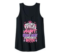 Mujer Tengo Dos títulos tía Abuela tía yo rockeo Ambos Camiseta sin Mangas