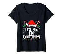 Mujer Tengo Todo lo Que Quiero para Navidad Soy yo Soy Todo Camiseta Cuello V