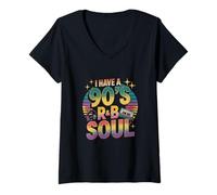 Mujer Tengo un Ambiente de R&B, Soul, Retro, música de los Noventa. Camiseta Cuello V