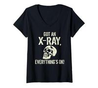 Mujer Tengo una radiografía, Todo está Bien. Rayos X Diciendo Camiseta Cuello V