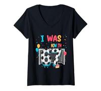 Mujer Tenía 6 años Ahora Tengo 7 Unicornio Séptima Fiesta de Camiseta Cuello V