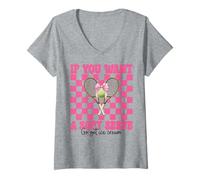 Mujer Tenis Chica Mamá Si Quieres Un Servicio Suave Ve A Conseguir Helado Camiseta Cuello V