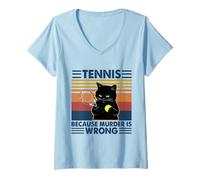 Mujer Tenis Porque el Asesinato está Mal Tenis Camiseta Cuello V
