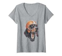 Mujer Tennessee Coonhound Dog Sport Lovers | Orange Football Camiseta Cuello V