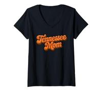 Mujer Tennessee Mom State Pride Southern Mama Women's Camiseta Cuello V