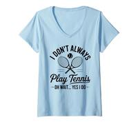 Mujer Tennis Love Game Set Match Sport Entusiasta Camiseta Cuello V