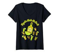 Mujer Tequila Made Me Do It Funny Drinking Party Cinco De Mayo Camiseta Cuello V