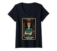 Mujer Terapeuta de rehabilitación cardíaca Terapeuta Enfermera de rehabilitación cardíaca Camiseta Cuello V