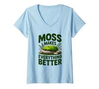 Mujer Terrario Bosque En Miniatura Moss Makes Everything Better Camiseta Cuello V