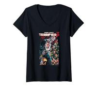 Mujer Terrifier 3 Haunting Holiday Christmas Tree Poster Horror Camiseta Cuello V