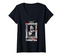 Mujer Terrifier Art The Clown Bloody Fancy Frame Horror Movie Camiseta Cuello V