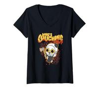 Mujer Terrifier Cute Chibi Art The Clown Who's Laughing Now Horror Camiseta Cuello V