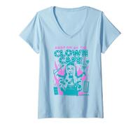 Mujer Terrifier Drop on by The Clown Cafe Pastel Horror Movie Camiseta Cuello V