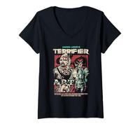 Mujer Terrifier Nothing Can Stop Him Poster Collage Horror Movie Camiseta Cuello V