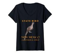 Mujer Territorio de Nuevo México Bird El Gran Corredor Camiseta Cuello V