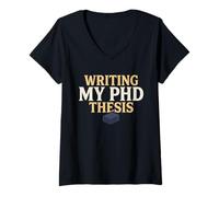 Mujer Tesis Doctoral Escritura Tesis Disertación Disertación Sobreviviente Camiseta Cuello V