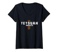 Mujer Tetuán Marruecos Retro Vintage Marruecos Ciudad - Tetuán Camiseta Cuello V
