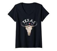 Mujer Texas - Estados Unidos - Pride Since 1845 Holiday Camiseta Cuello V