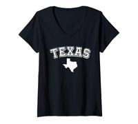 Mujer Texas Lone Star State Vintage Atleta Desierto Texan Cowboy TX Camiseta Cuello V