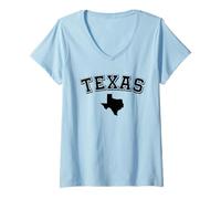 Mujer Texas Lone Star State Vintage Atleta Desierto Texan Cowboy TX Camiseta Cuello V