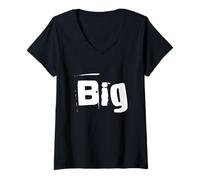 Mujer Texto de Humor Divertido Divertido para la Gente Divertido Cita de una Palabra Grande Camiseta Cuello V