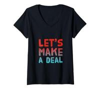 Mujer Texto de Humor Divertido Divertido para la Gente Gracioso Hagamos un Trato Camiseta Cuello V