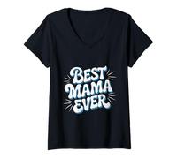 Mujer Texto maravilloso divertido para las mejores mamás divertidas, la mejor mamá de la historia Camiseta Cuello V