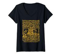 Mujer Thailand tattoo magical sak yant thai 2 Sided Front and Back Camiseta Cuello V