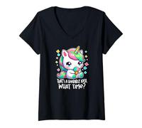 Mujer THAT'S A HORRIBLE IDEA WHAT TIME Broma ironía divertida Camiseta Cuello V