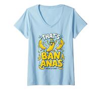 Mujer That's Bananas Fresh & Funky Dancing Bananas Diseño Divertido Camiseta Cuello V