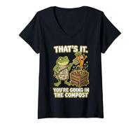 Mujer Thats It Your Going in The Compost Funny Garden Frog Camiseta Cuello V