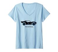 Mujer The Batman The Batmobile Drawing Camiseta Cuello V