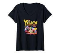 Mujer The Beatles -Yellow Submarine SGT Pepper Camiseta Cuello V