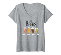 Mujer The Beers Abbey Beer Music Lovers Funny Vintage Camiseta Cuello V