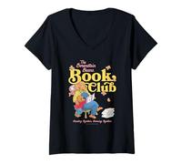 Mujer The Berenstain Bears Book Club Reading Together Vintage Camiseta Cuello V