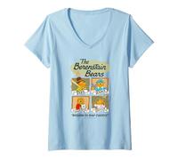 Mujer The Berenstain Bears Family Sports and Hobbies Vintage Book Camiseta Cuello V