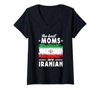 Mujer The Best Moms are Iranian Mother's Day Iran Flag Camiseta Cuello V