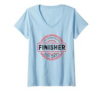Mujer The Bible Recap Finisher 365 Days | with Jesus - Christian Camiseta Cuello V
