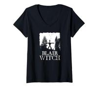 Mujer The Blair Witch Project Simplified Trees Poster Horror Movie Camiseta Cuello V