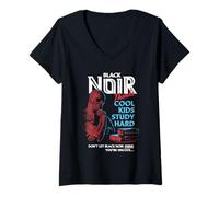 Mujer The Boys: Gen V Black Noir Study Ad Superhero TV Show Camiseta Cuello V