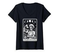 Mujer The Cath Lab Enfermera Catéter Laboratorio Enfermera Tarot Cardíaco Camiseta Cuello V