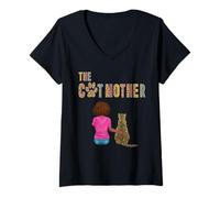 Mujer The Catmother American Shorthair Cat Lover Mother Cat Mom Camiseta Cuello V